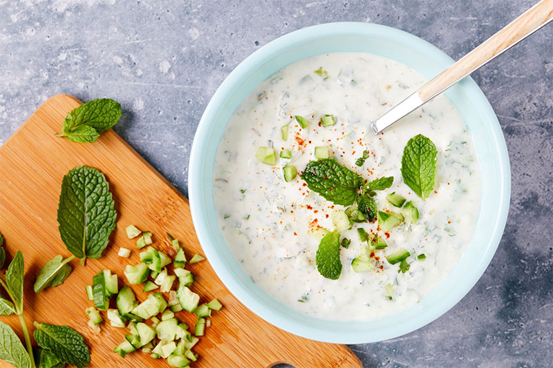 Raita Low-calorie healthy nibble recipes